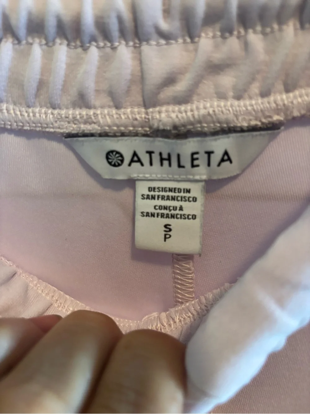 Athleta Light Pink Elastic Waistband Lounge Pants
